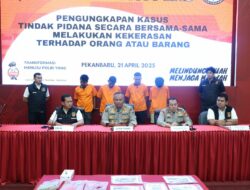 Polda Riau Tangkap Empat Debt Collector Yang Terlibat Pengrusakan dan Intimidasi