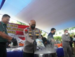 Polda Riau Gelar Pemusnahan Barang Bukti Narkoba