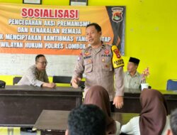 Sat Binmas Polres Lombok Barat Edukasi Siswa SMKN Kuripan Soal Bahaya Narkoba