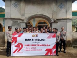 Polri Dekat Masyarakat: Polsek Sekotong Adakan Aksi Sosial di Taman Sejati