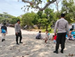 Polisi Sigap Berpatroli, Wisata Senggigi Lombok Barat Makin Nyaman