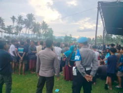 Sinergi Polri dan Warga Sukseskan Peresean HUT Desa Kuripan Timur